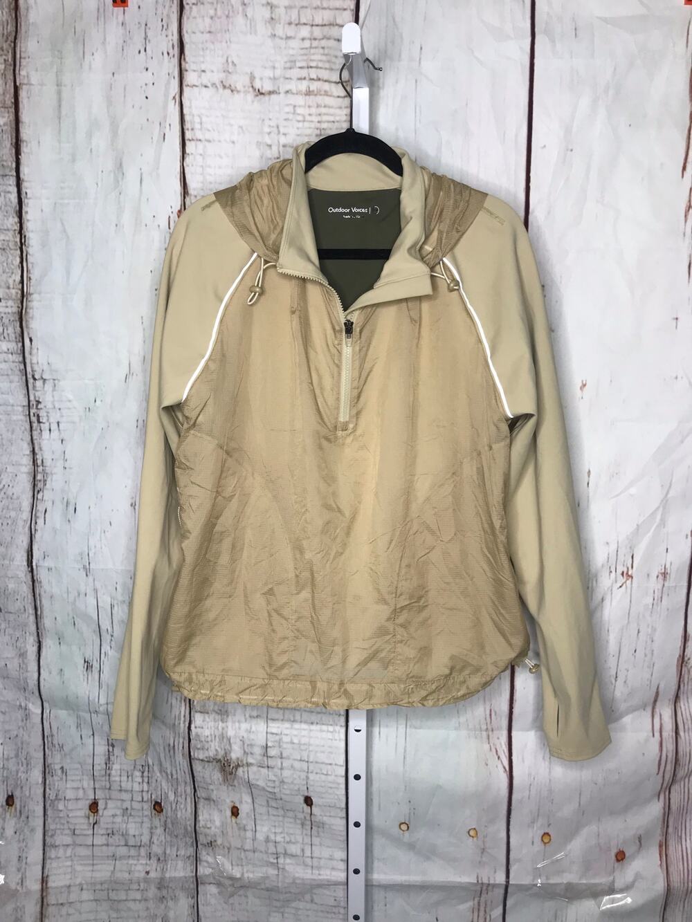 Outdoor Voices Strom Crop Hoodie Pullover Half Zip Windbreaker